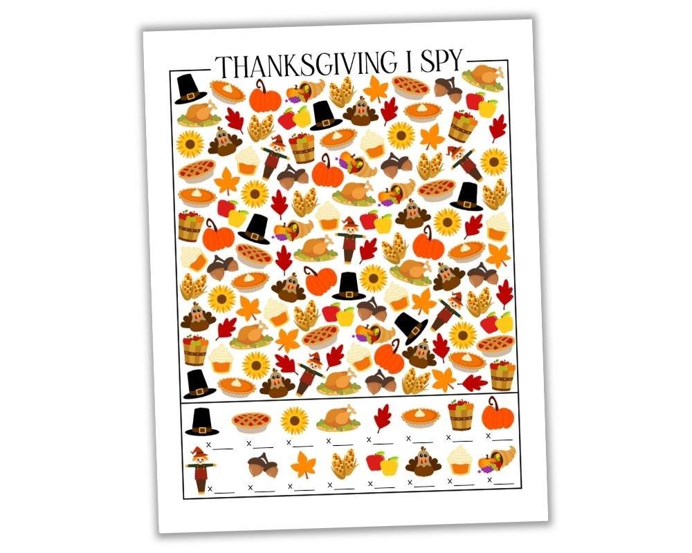 Free Printable Thanksgiving I Spy Sheet (+ Answer Key!) - The throughout Thanksgiving I Spy Printable