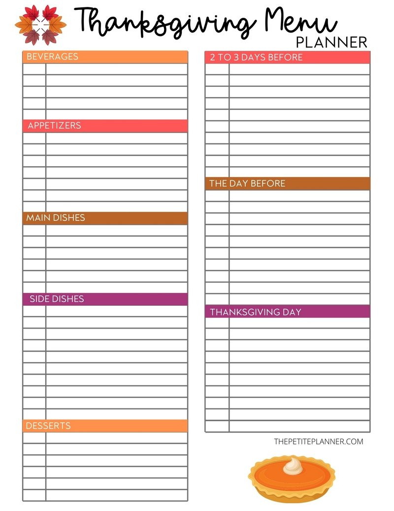 Free Printable Thanksgiving Menu Planner! Plan Your Fave Holiday with regard to Thanksgiving Dinner Menu Planner Template