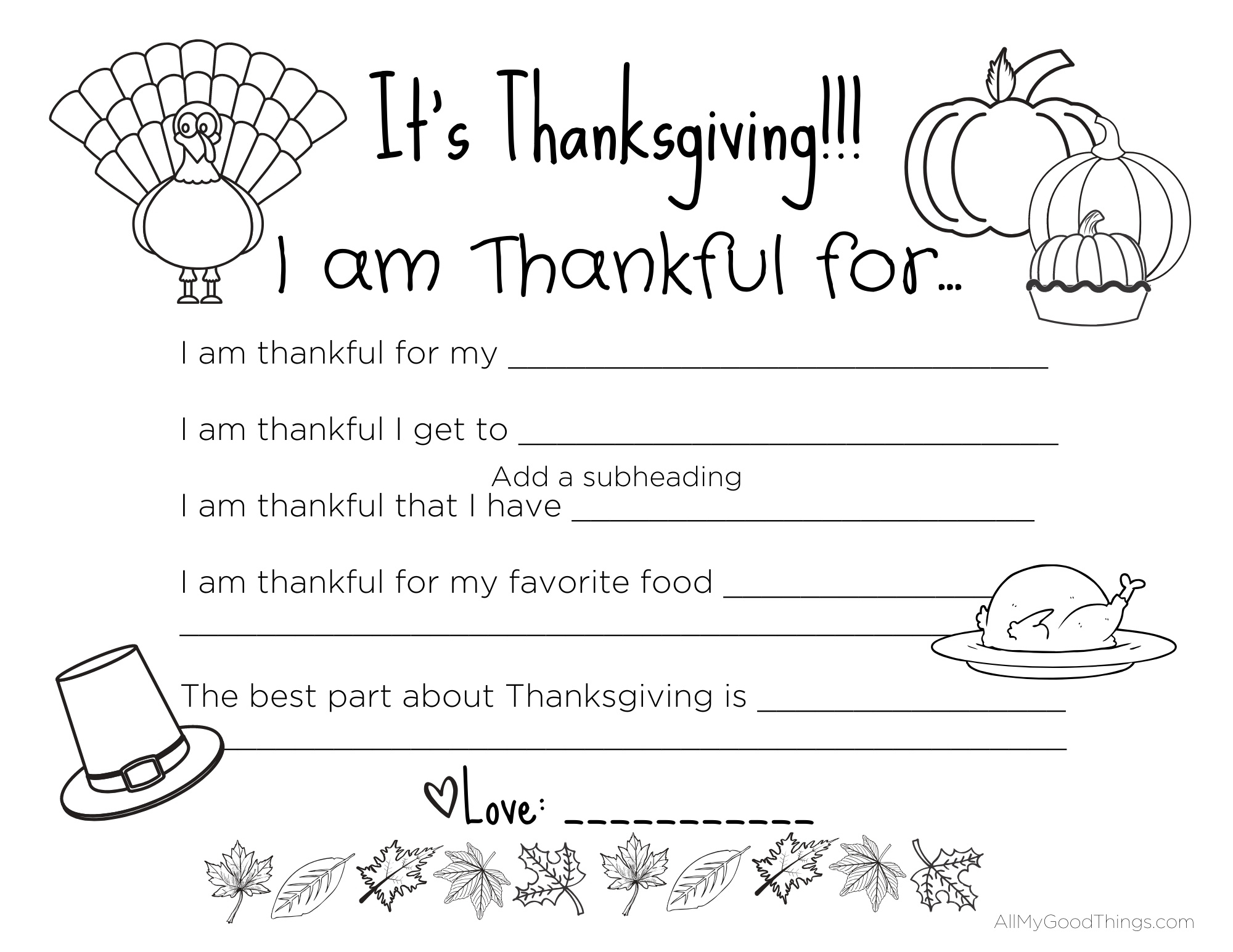 Free Printable Thanksgiving Placemats For The Kids - All My Good with Thanksgiving Placemats Printable Free