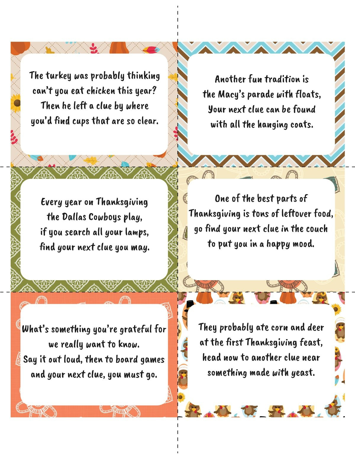 Free Printable Thanksgiving Scavenger Hunt For Kids throughout Turkey Scavenger Hunt Free Printable