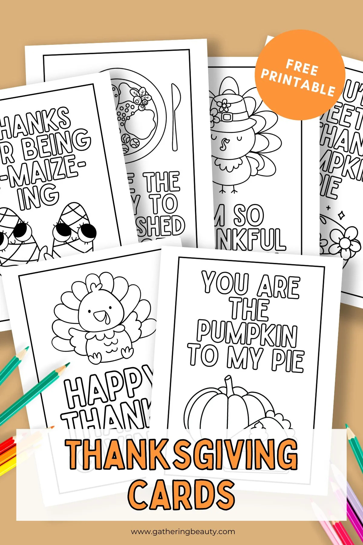 Free Printable Thanksgiving Thank You Cards — Gathering Beauty with regard to Free Printable Thanksgiving Thank You Cards