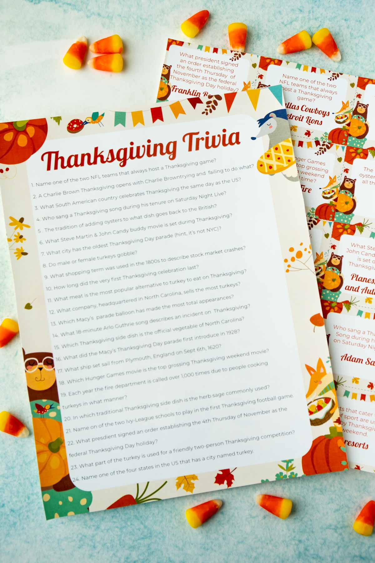 Free Printable Thanksgiving Trivia Questions - Play Party Plan30 in Free Printable Thanksgiving Trivia Printable