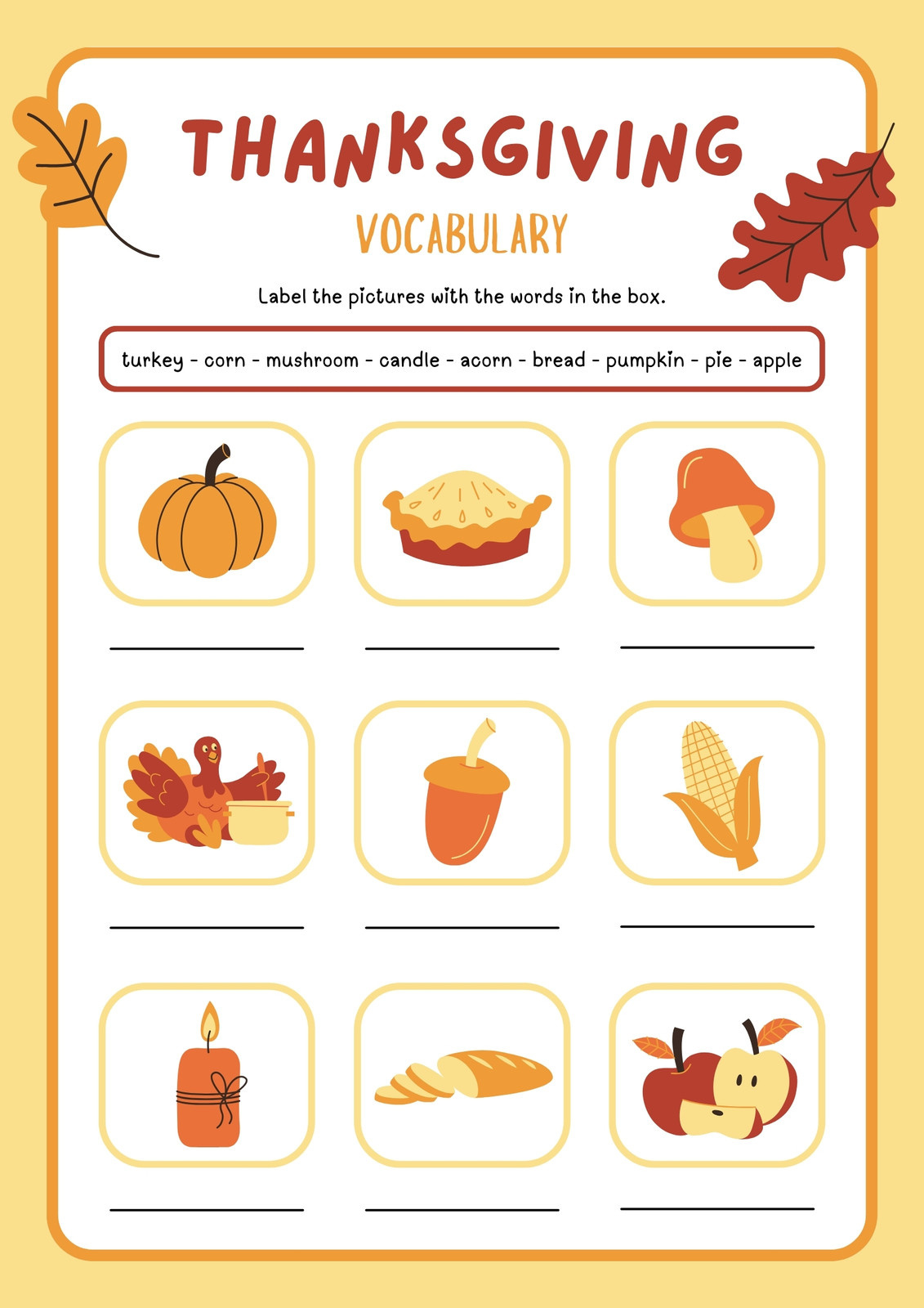 Free Printable Thanksgiving Worksheet Templates | Canva with Thanksgiving Middle School Worksheets