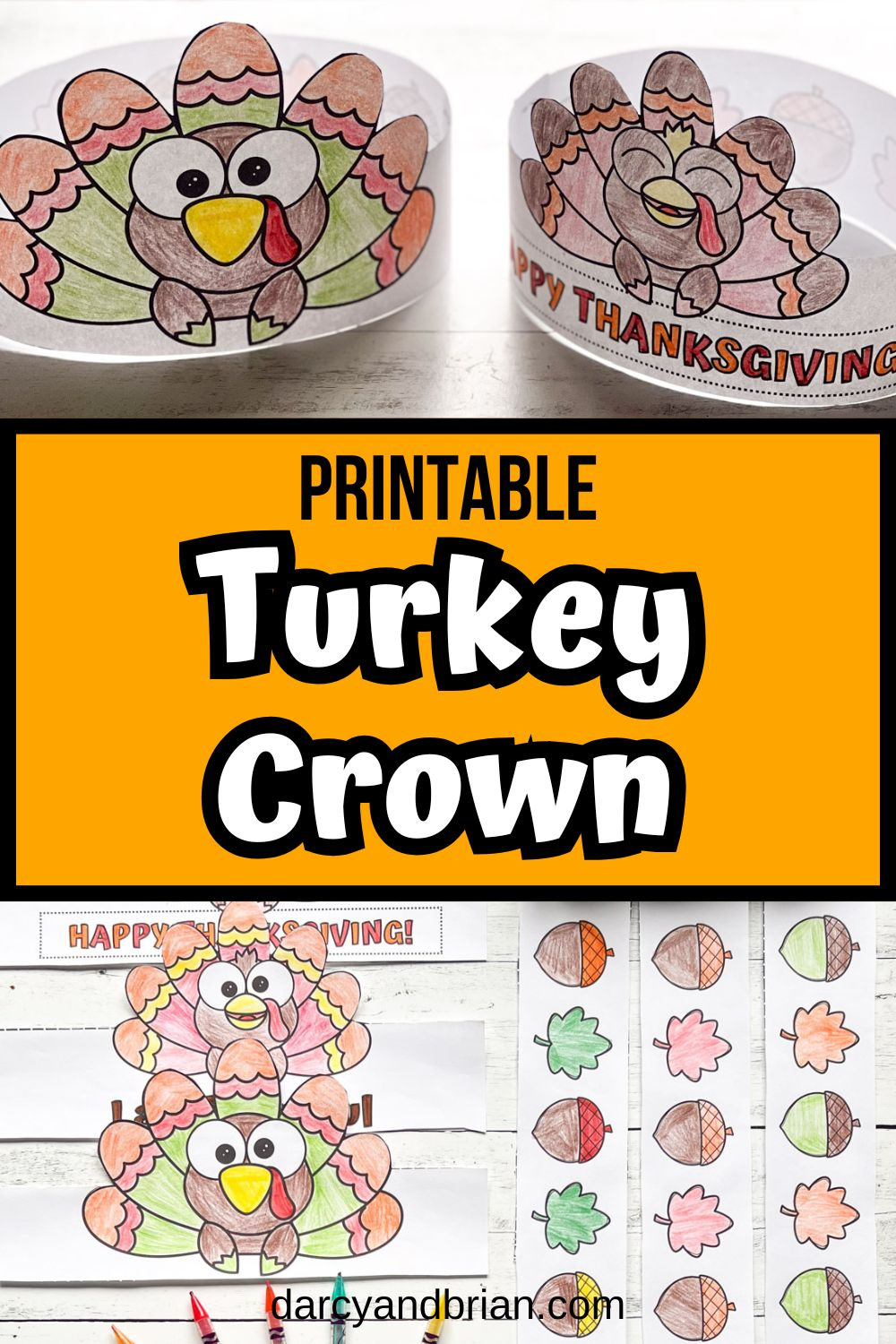Free Printable Turkey Crown For Kids in Free Printable Turkey Crown