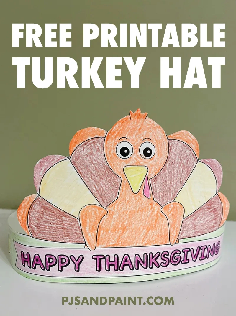Free Printable Turkey Hat - Thanksgiving Turkey Crown intended for Turkey Hat Craft Free Printable