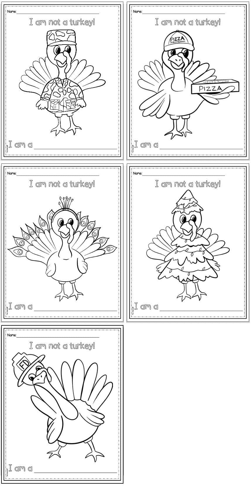 Free Printable Turkey In Disguise Coloring Pages - The Artisan Life throughout I Am Not a Turkey Printable