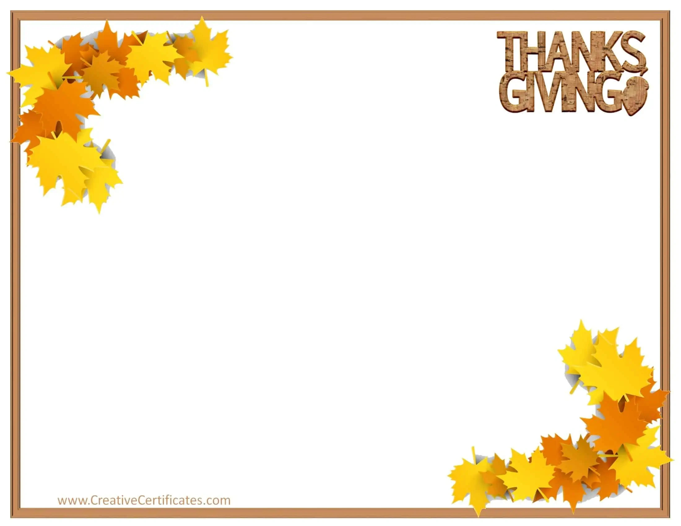 Free Thanksgiving Border Templates - Customizable &amp;amp; Printable pertaining to Free Thanksgiving Printable Borders