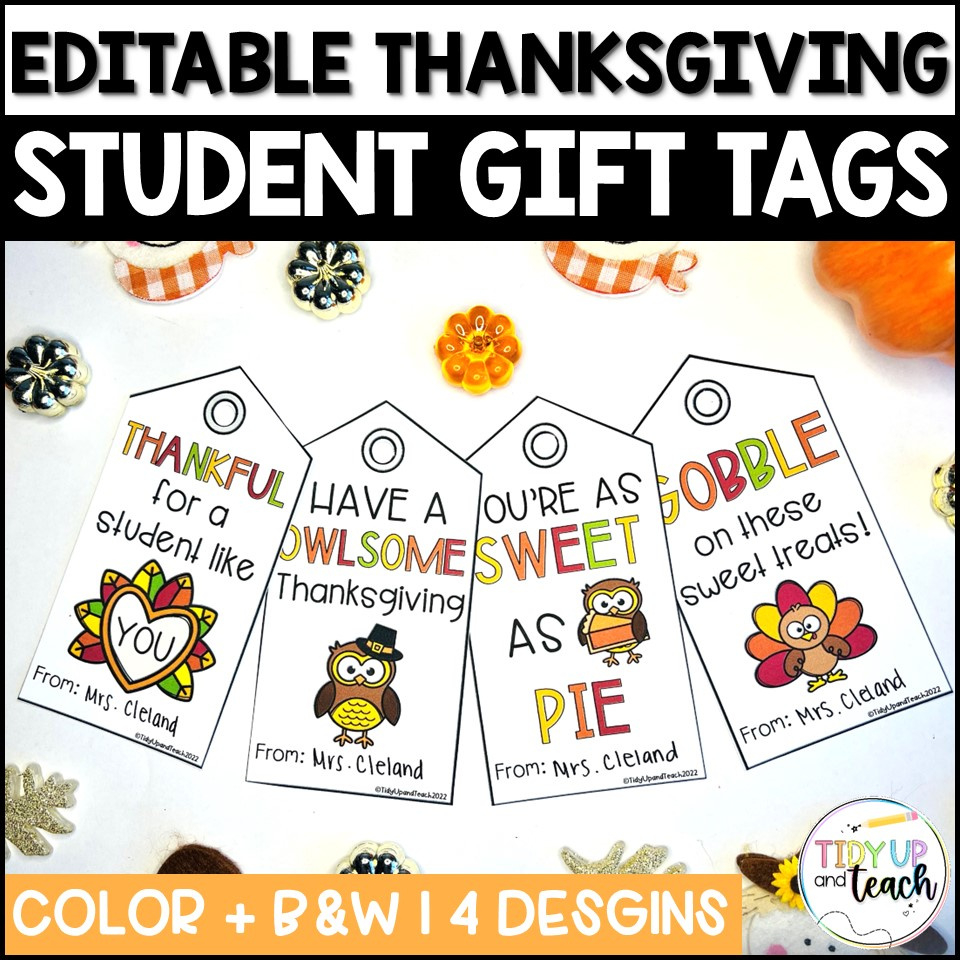 Free Thanksgiving Gift Tags | Madeteachers throughout Thanksgiving Gift Tags Printable Free