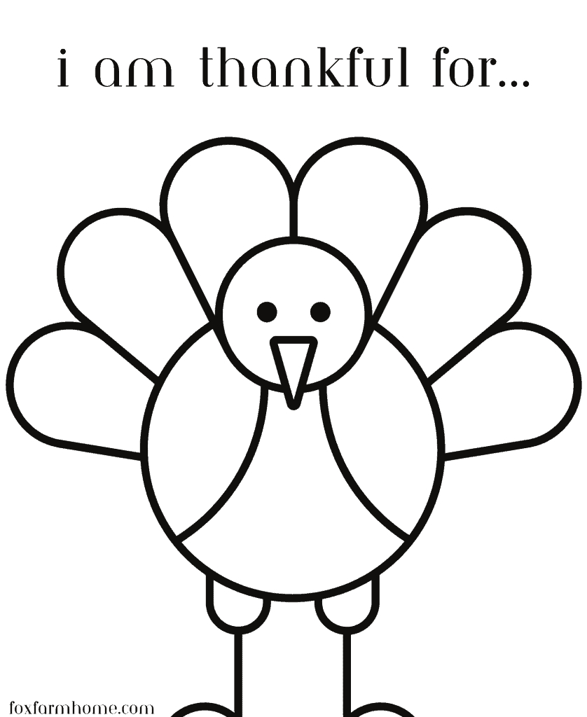 Free Thanksgiving &amp;quot;I Am Thankful For&amp;quot; Printable - Fox Farm Home for I Am Thankful For Craft Printable