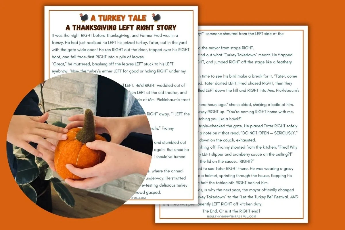 Free Thanksgiving Left Right Game Printable: A Turkey Tale within Thanksgiving Left Right Game Free Printable