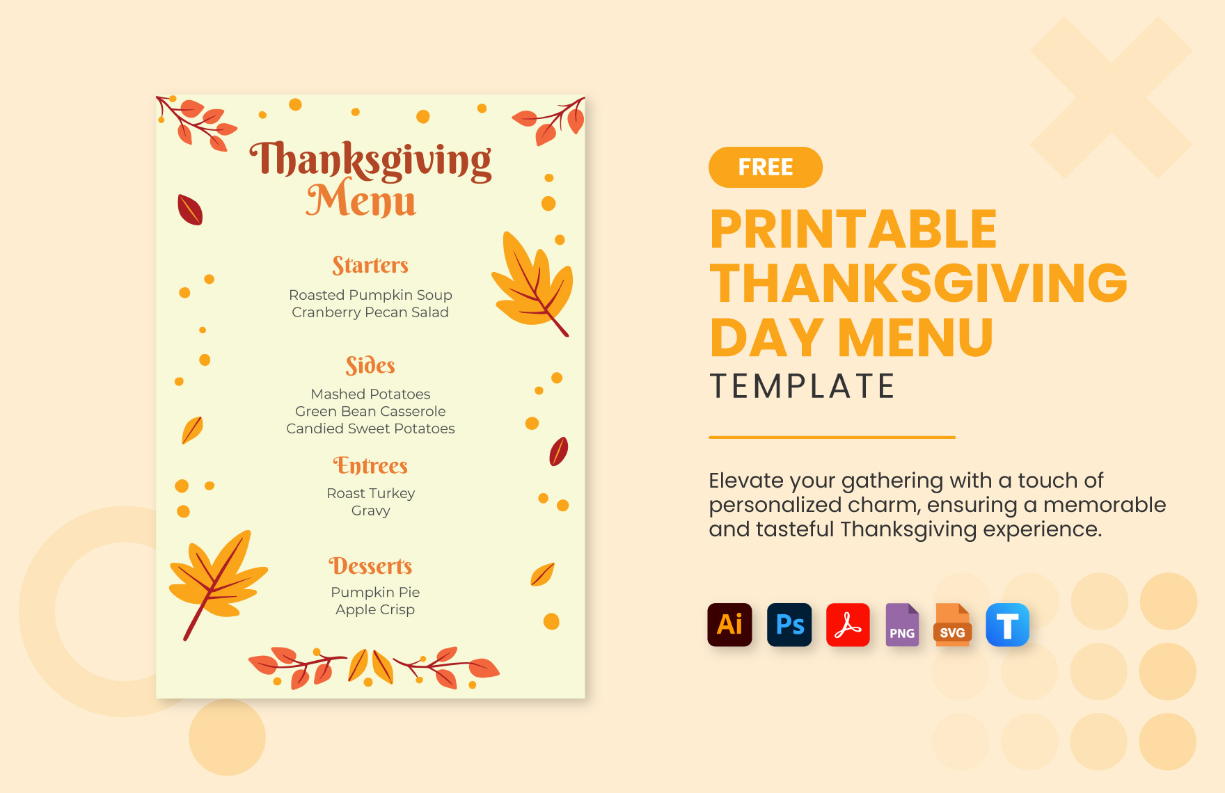 Free Thanksgiving Menu Templates, Editable And Printable with Free Thanksgiving Chalkboard Menu Template Printable