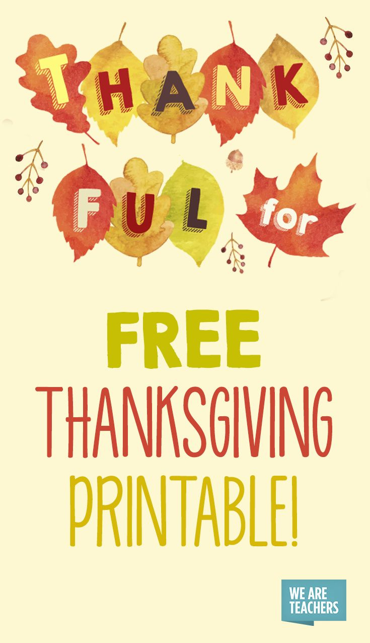 Free Thanksgiving Printable Banner For The Classroom intended for Free Thanksgiving Bulletin Board Printables