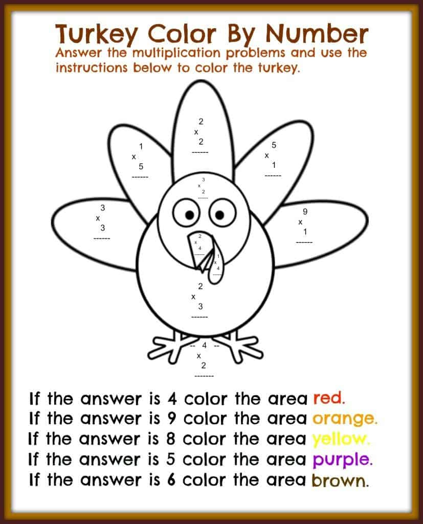 Free Thanksgiving Printable Math Worksheets - Midwest Modern Momma intended for Free Printable Thanksgiving Math Sheets