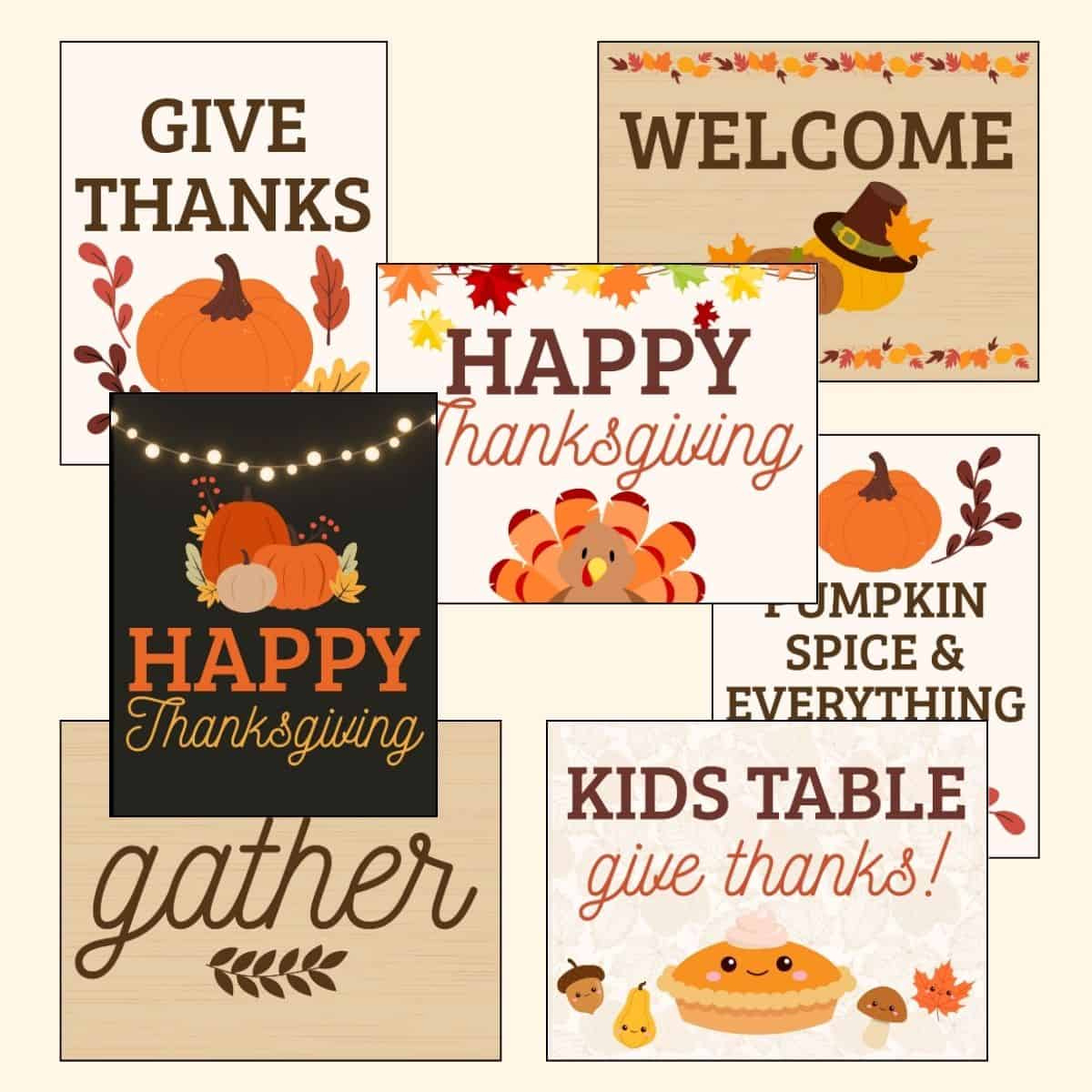 Free Thanksgiving Printable Signs For Your Home Or Classroom intended for Happy Thanksgiving Signs Printable Free