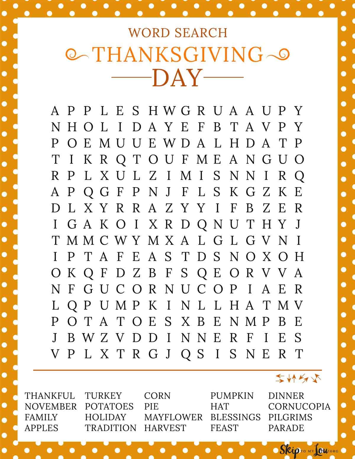 Free Thanksgiving Printables. | Skip To My Lou pertaining to Thanksgiving Activities For Adults Printable