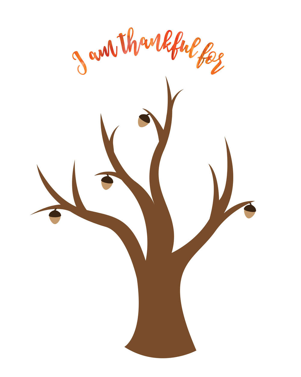 Free Thanksgiving Thankful Tree Printable - I Heart Naptime throughout I am Thankful For Tree Printable