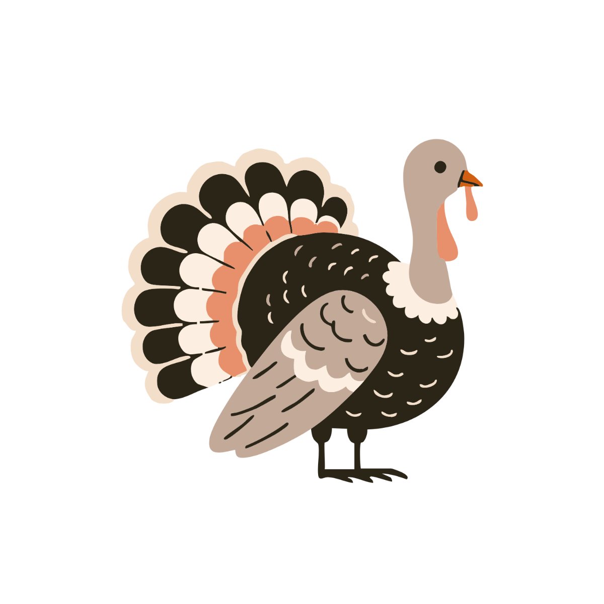 Free Turkey Vector Clipart (Png, Svg) To Edit Online for Turkey Clipart Free Printable