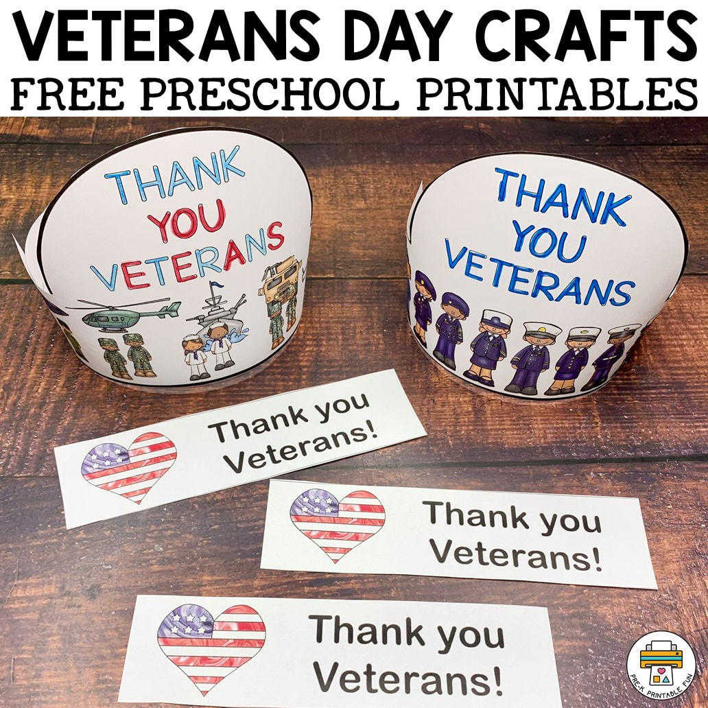 Free Veterans Day Preschool Crafts intended for Veterans Day Craft Printable