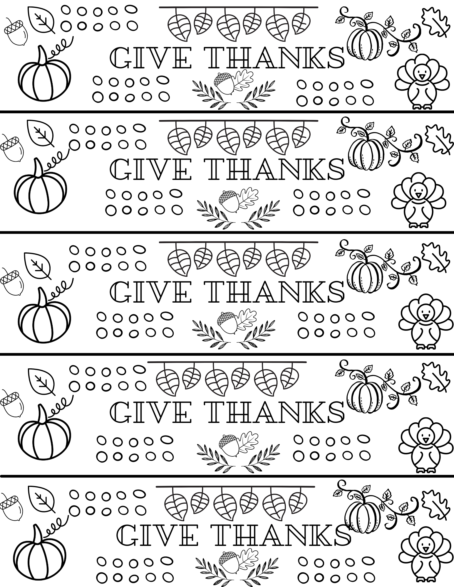 Give Thanks Bookmarks To Color For Thanksgiving - Seeing Dandy Blog in Thanksgiving Bookmarks Free Printable