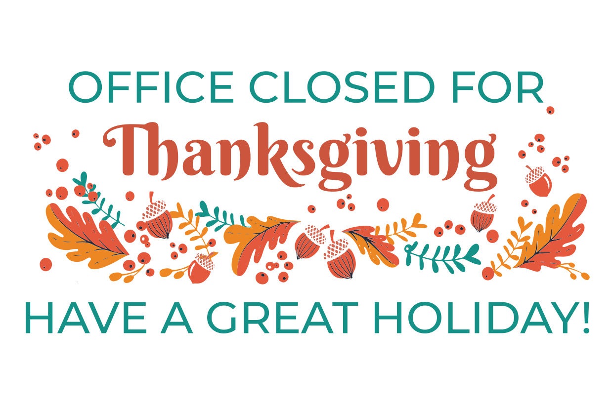 Golden Thanksgiving Office Closed Sign Template | Square Signs throughout Printable Thanksgiving Closed Sign