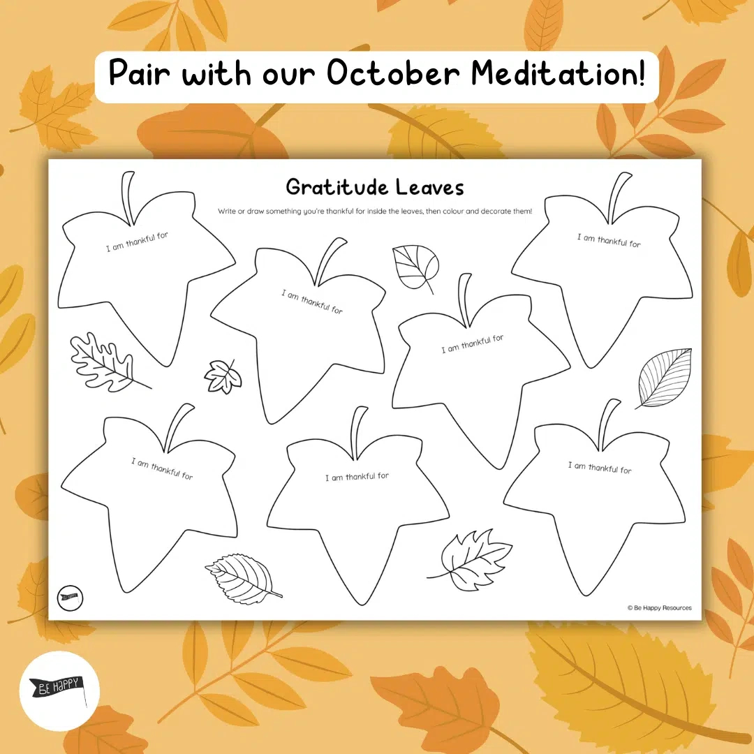 Gratitude Leaves - A Mindful, Autumn-Themed Printable For intended for I Am Thankful For Leaves Printable