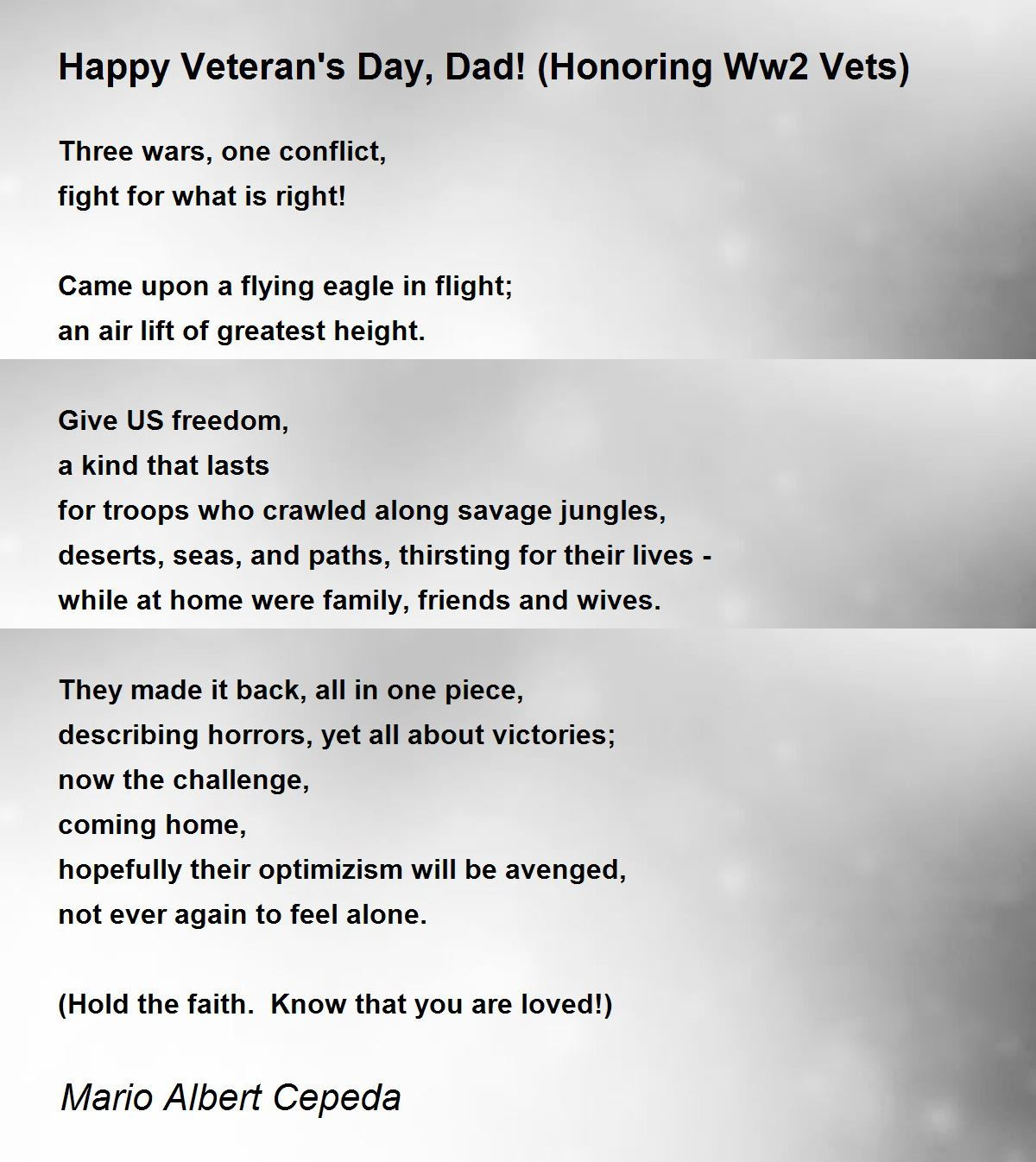 Happy Veteran&amp;#039;S Day, Dad! (Honoring Ww2 Vets) - Happy Veteran&amp;#039;S pertaining to Veterans Day Poem For Dad