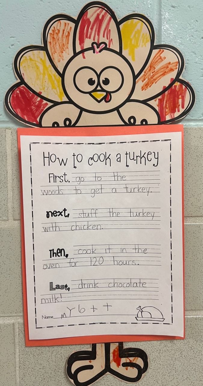 How To Cook A Thanksgiving Turkey In The Eyes Of A Kindergartener intended for How To Cook A Turkey Preschool Printable Free