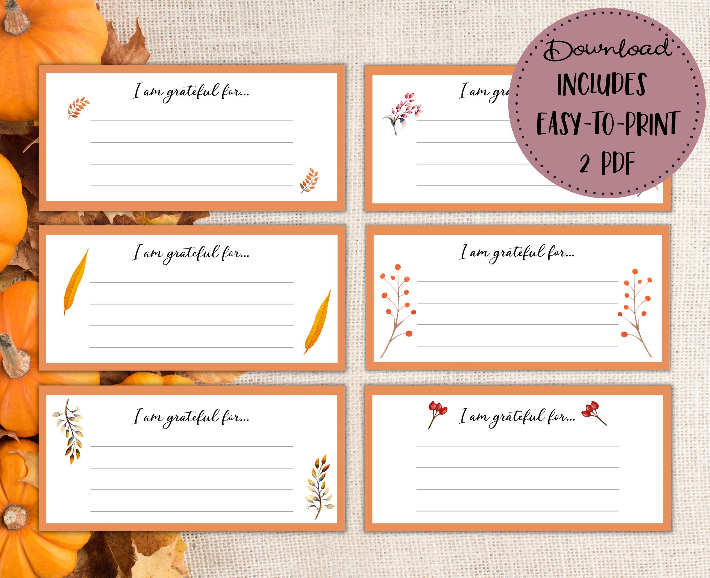 I Am Thankful For Cards Printable | Thanksgiving Gratitude Card throughout I Am Thankful For Cards Printable