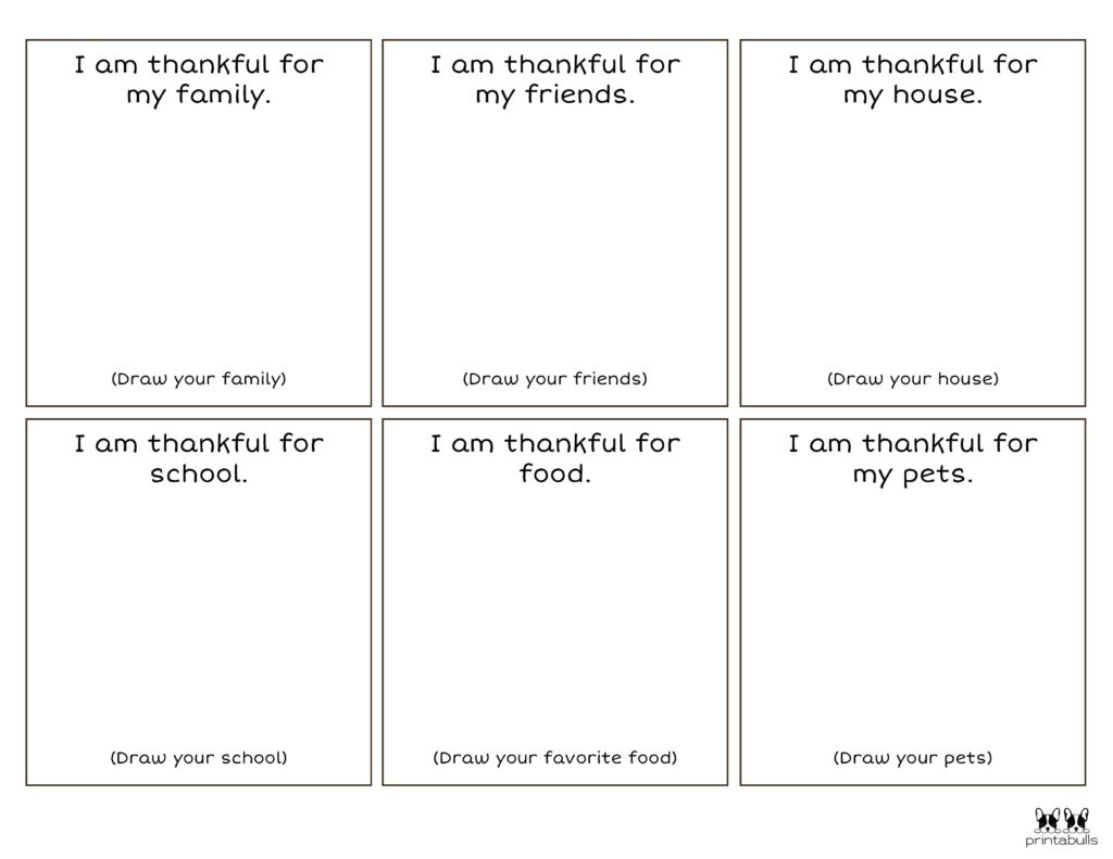 I Am Thankful For&amp;#039; Printables - 10 Unique Worksheets | Printabulls inside Today I Am Thankful For Printable