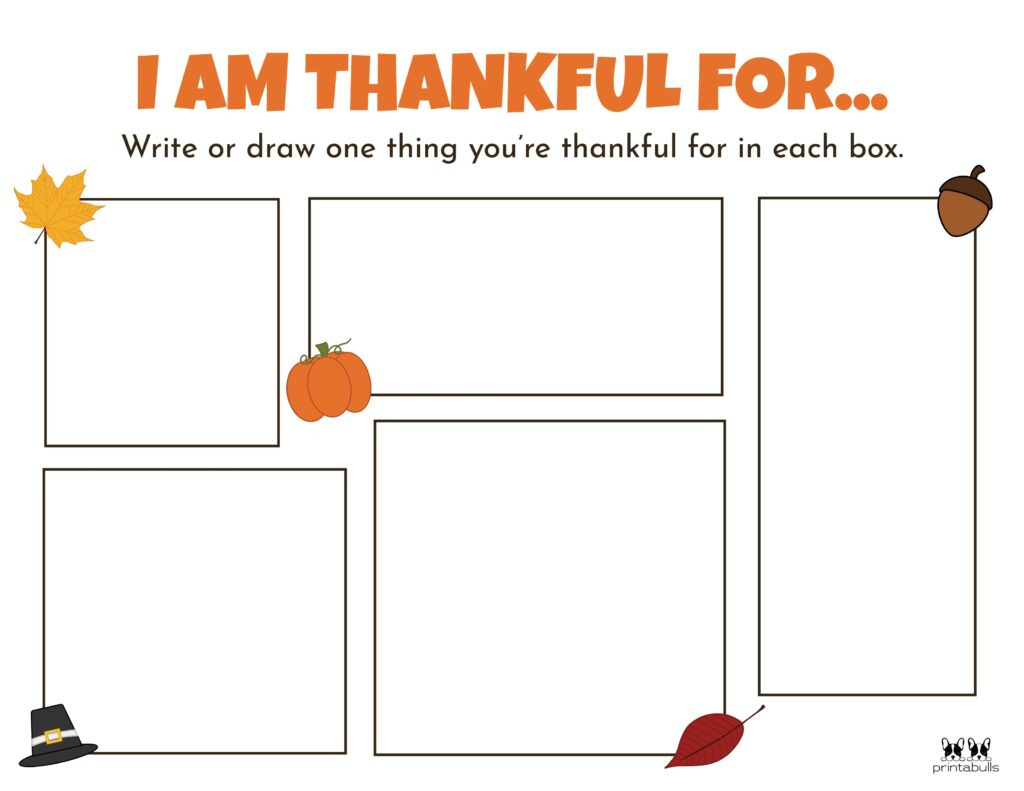I Am Thankful For&amp;#039; Printables - 10 Unique Worksheets | Printabulls with regard to I am Most Thankful For Printable