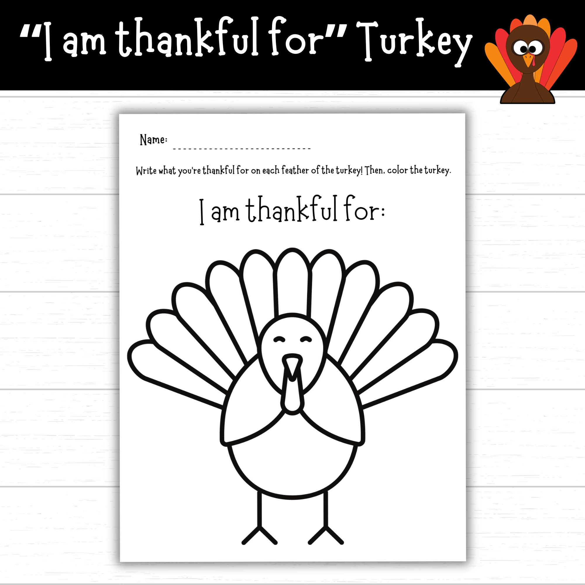 I Am Thankful For Turkey, Thanksgiving Turkey For Kids, Printable throughout Thanksgiving What Are You Thankful For Worksheet