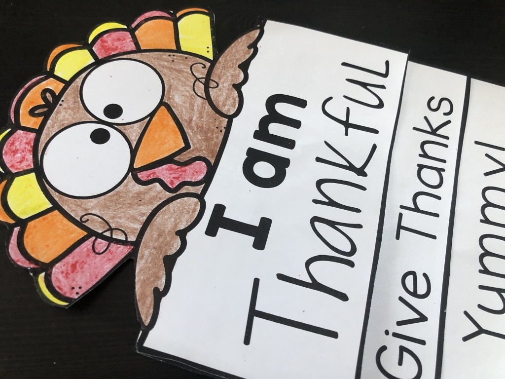 I Am Thankful Thanksgiving Flip Book &amp;amp; Other Activities | The inside I Am Thankful Printable Book