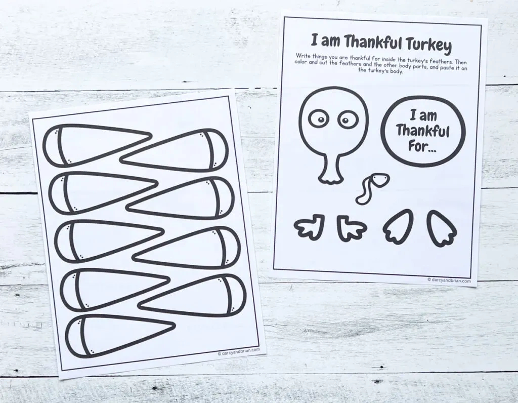 I Am Thankful Turkey Printable Craft Activity pertaining to Crayola Free Printable I Am Thankful Turkey Worksheet