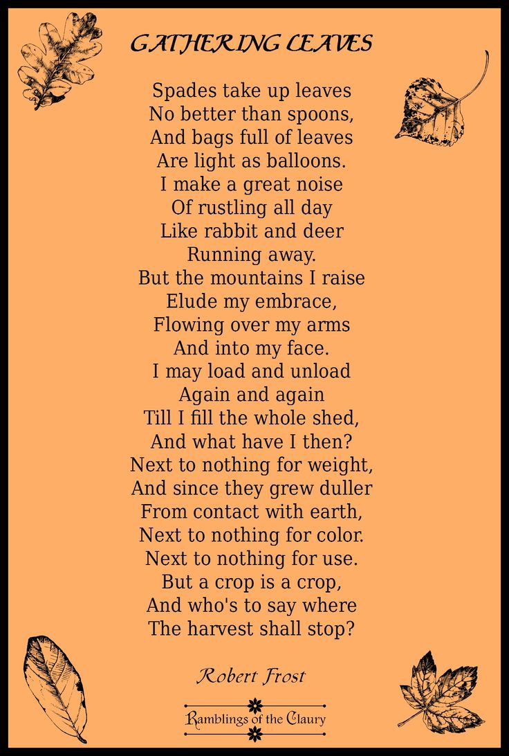 I Love Reading Poems That Discuss The Different Seasons. Robert for Robert Frost Thanksgiving Poem
