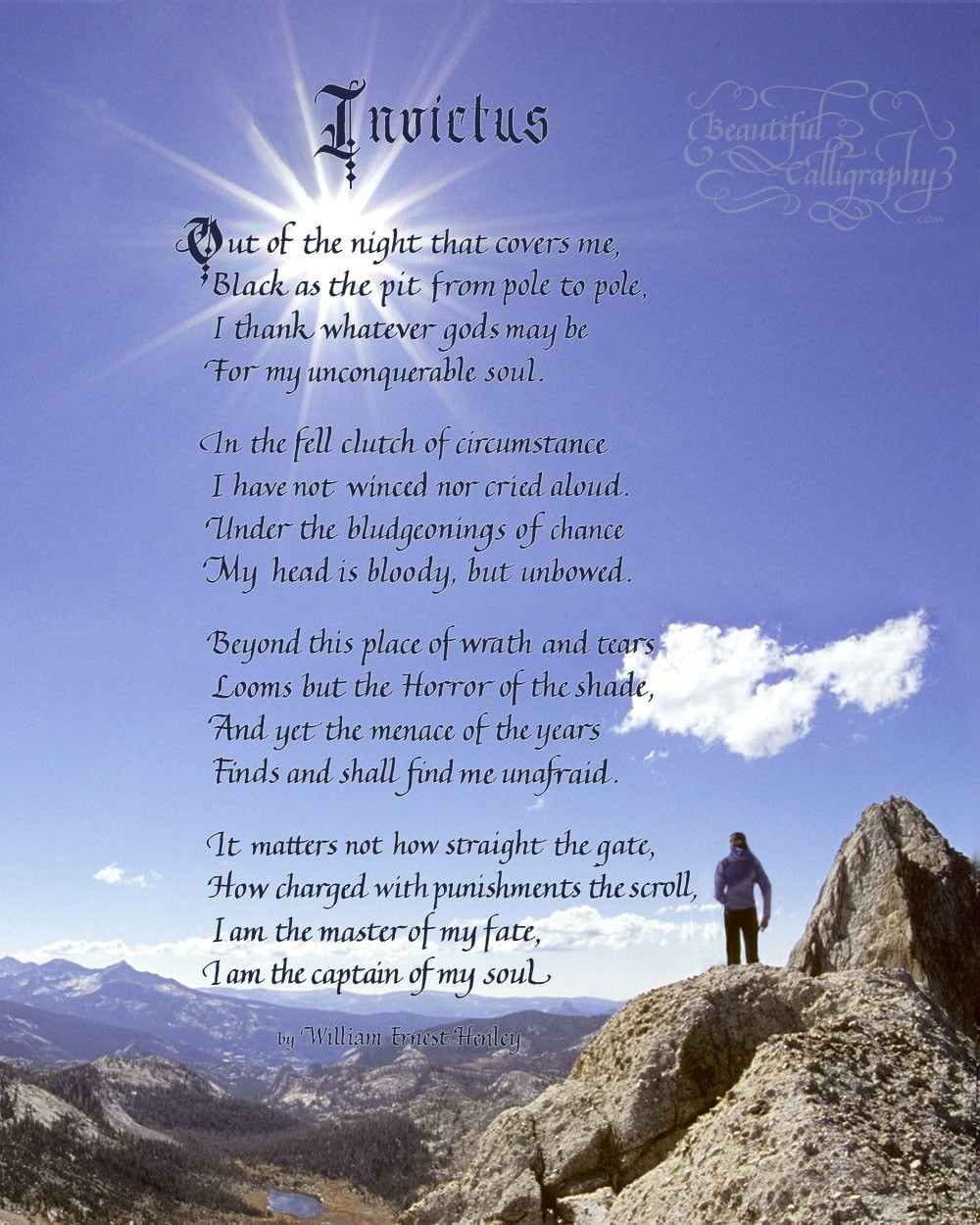Invictus-Poem-Honoring-Soldiers ~ Beautiful Calligraphy regarding Famous Poems For Veterans Day