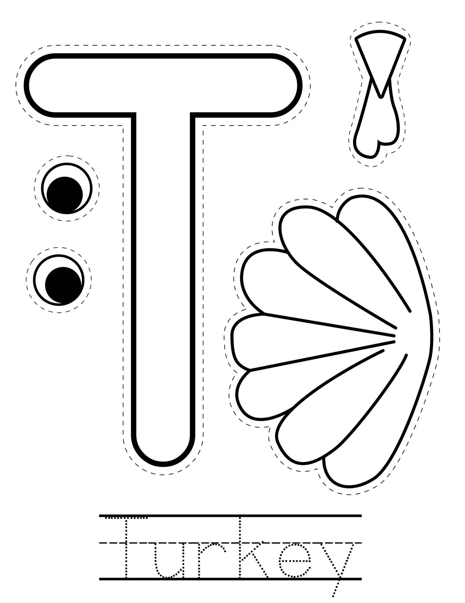 Letter T Craft: Turkey Activity - Homeschooling Preschool throughout T Is For Turkey Printable