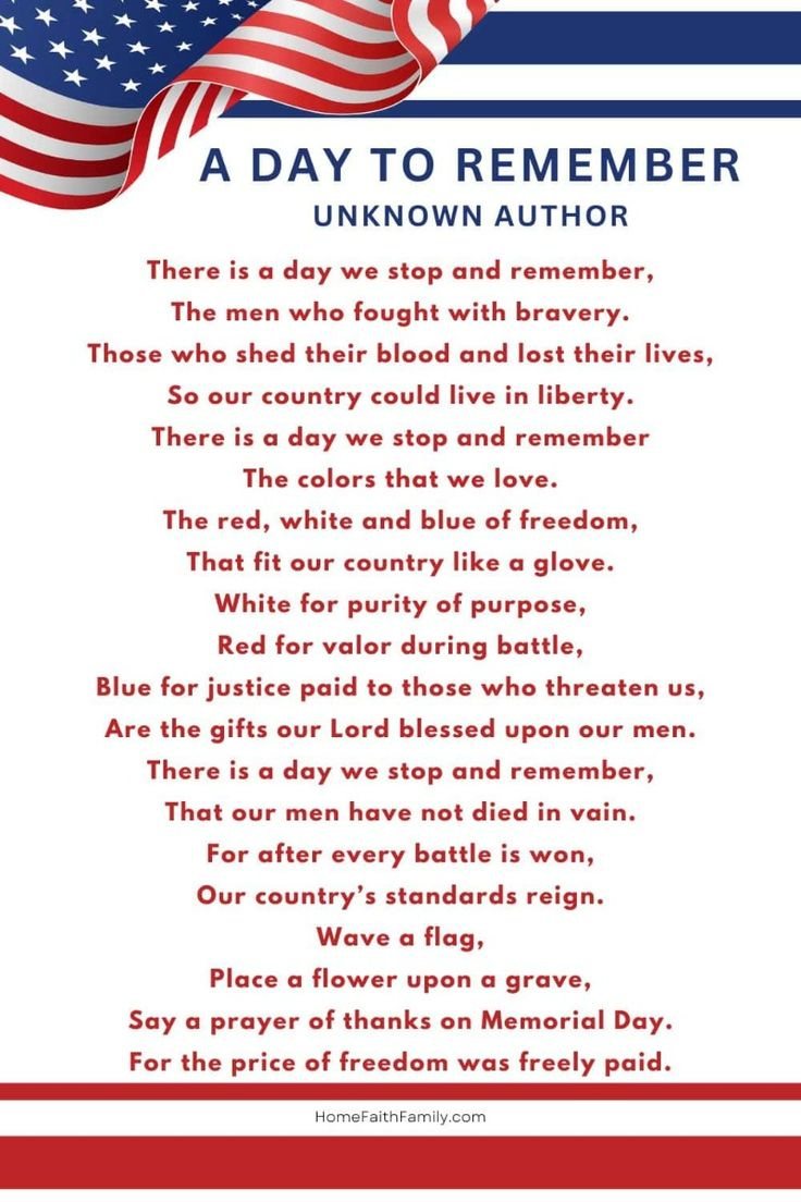 Meaningful Memorial Day Poems Ideal For Church pertaining to Christian Poems For Veterans Day