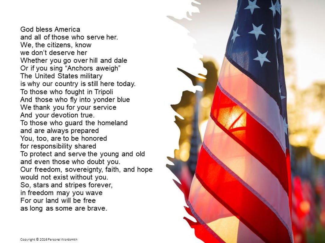 Memorial Poem For Veterans Day Digital Print, Patriotic Prayer for Veterans Day Poems And Prayers