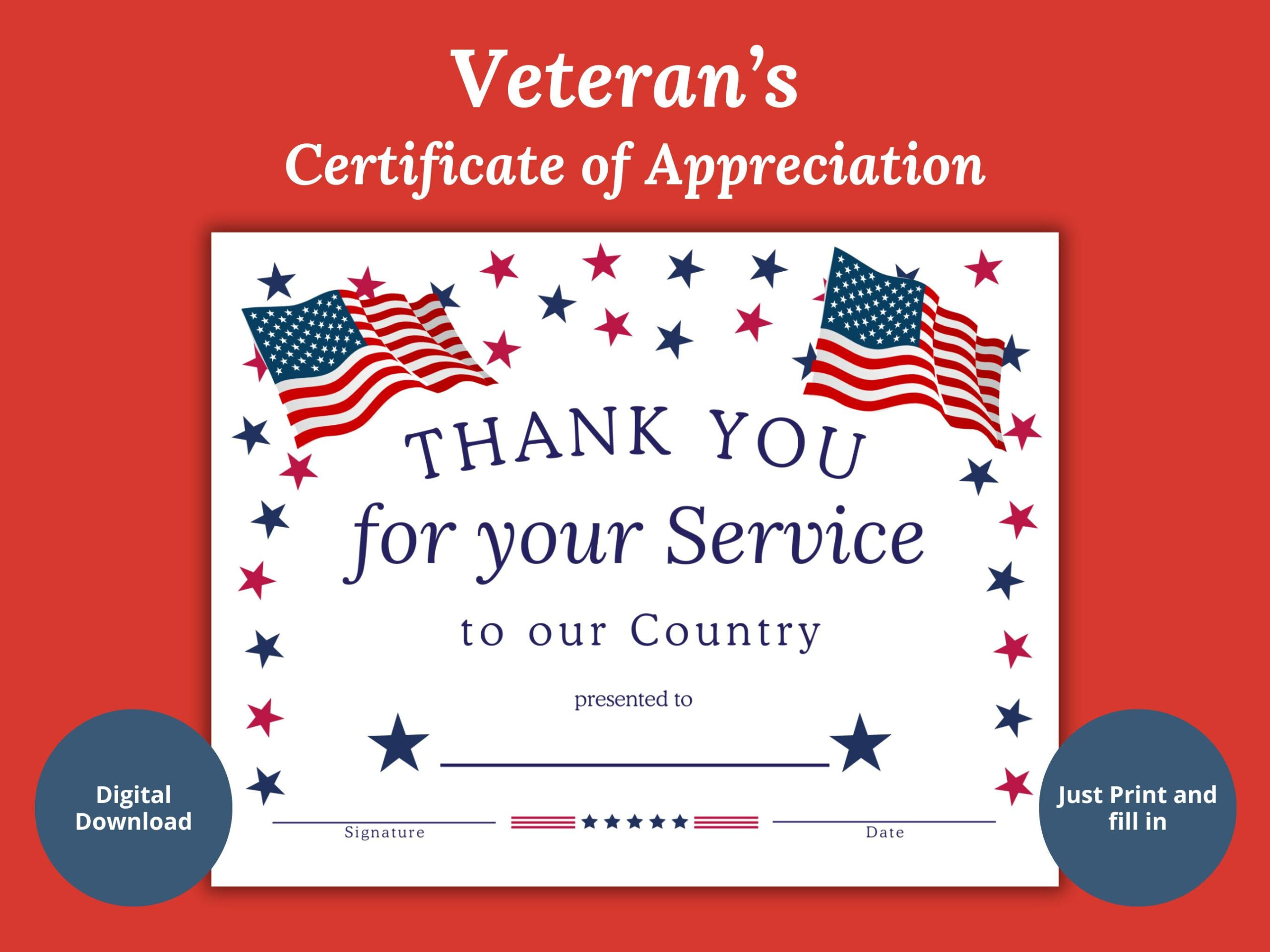 Military Certificate - Etsy Hong Kong in Veterans Day Certificate Printable American Legion