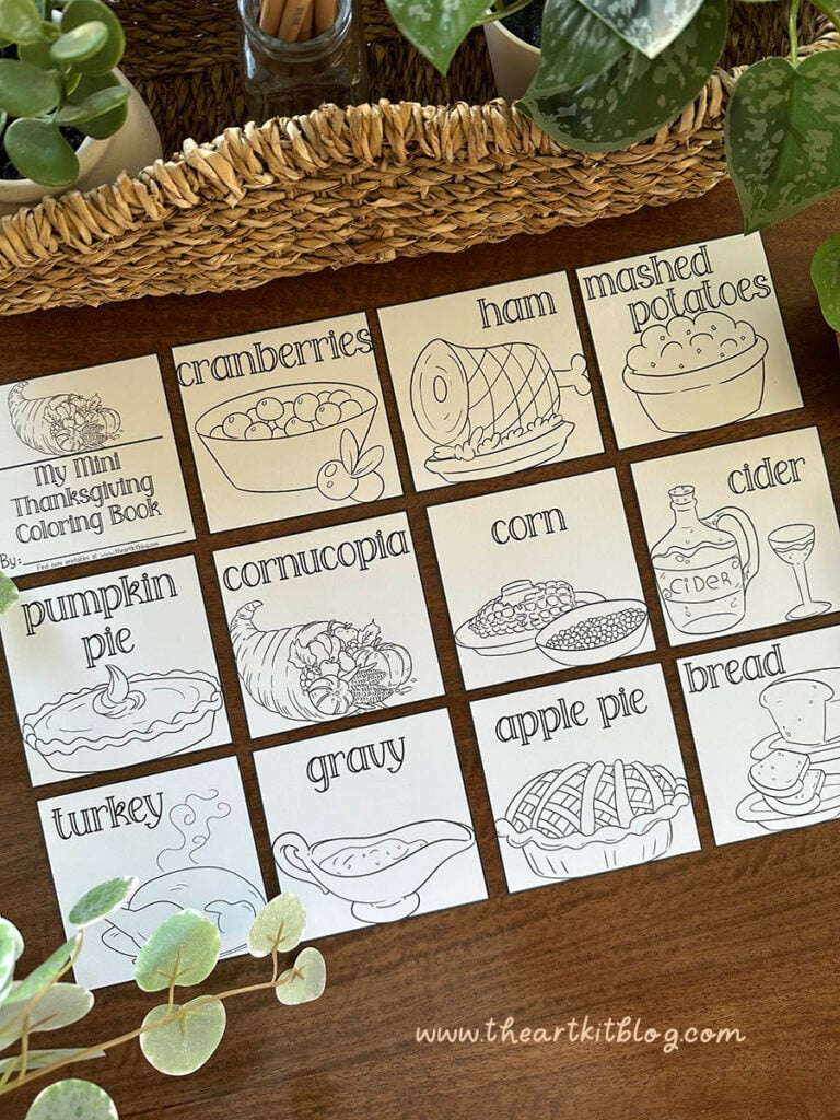 Mini Thanksgiving Coloring Book {Free Printable Download!} - The within Thanksgiving Mini Books Free Printable