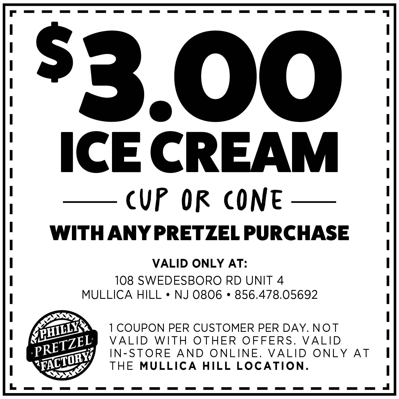 Mullica Hill - Philly Pretzel Factory inside Printable Turkey Hill Ice Cream Coupons
