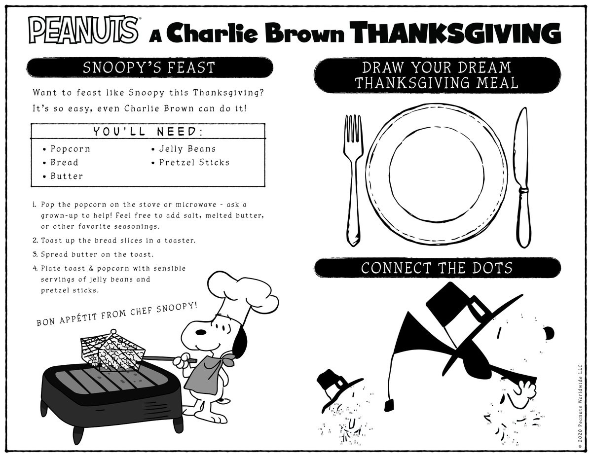 Peanuts On X regarding Charlie Brown Thanksgiving Printables