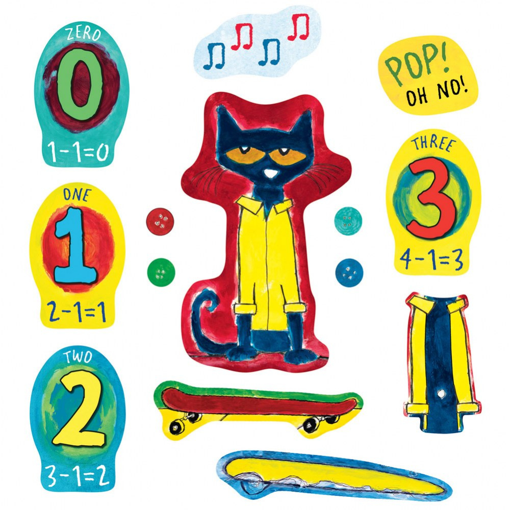 Pete The Cat And His Four Groovy Buttons Felt Set - 14 Pieces intended for Printable Pete The Cat And His Four Groovy Buttons