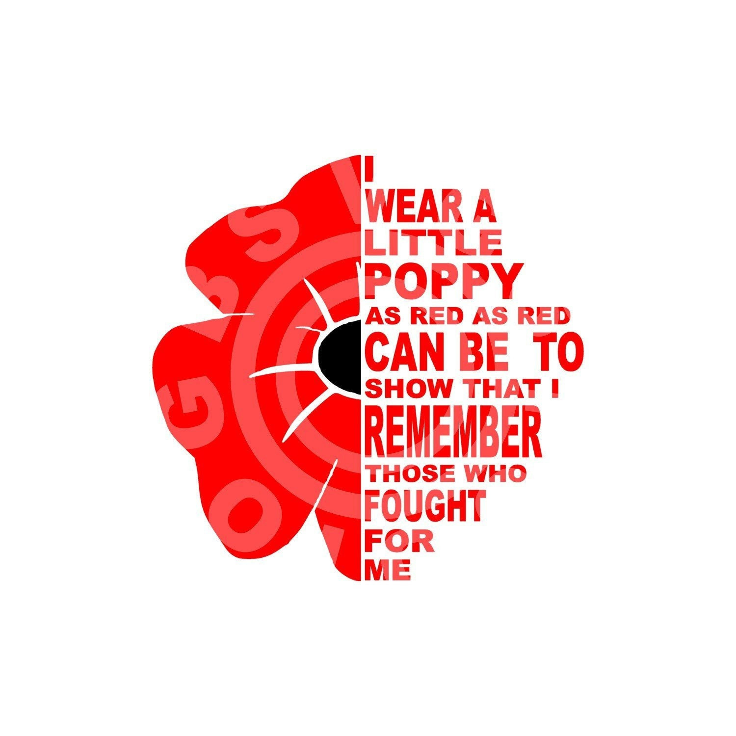 Poppysvg Poem For Remembrance Day Armistice Day Word Art Printable with Red Poppy Veterans Day Poem