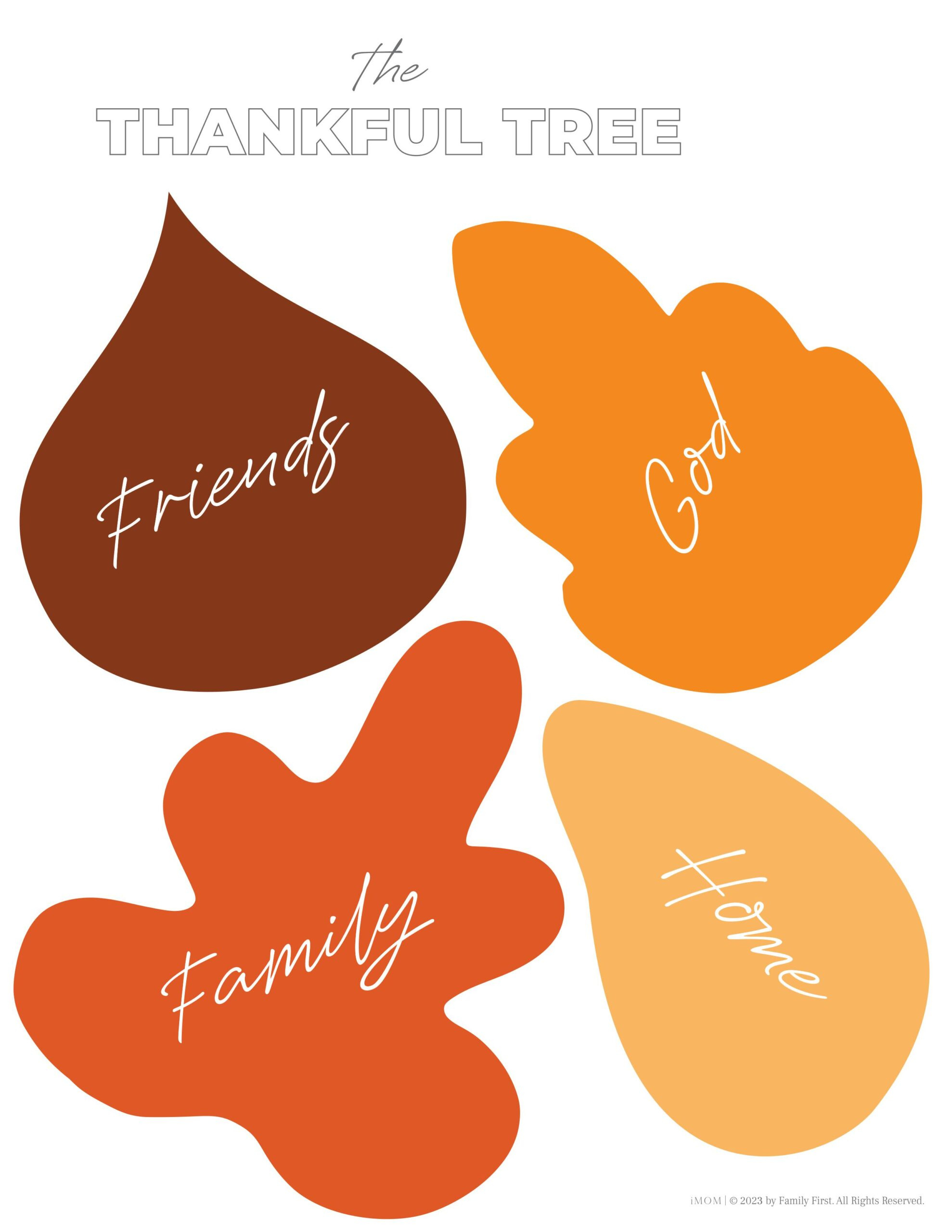 Printable Thankful Tree - Imom pertaining to I am Thankful For Leaves Printable