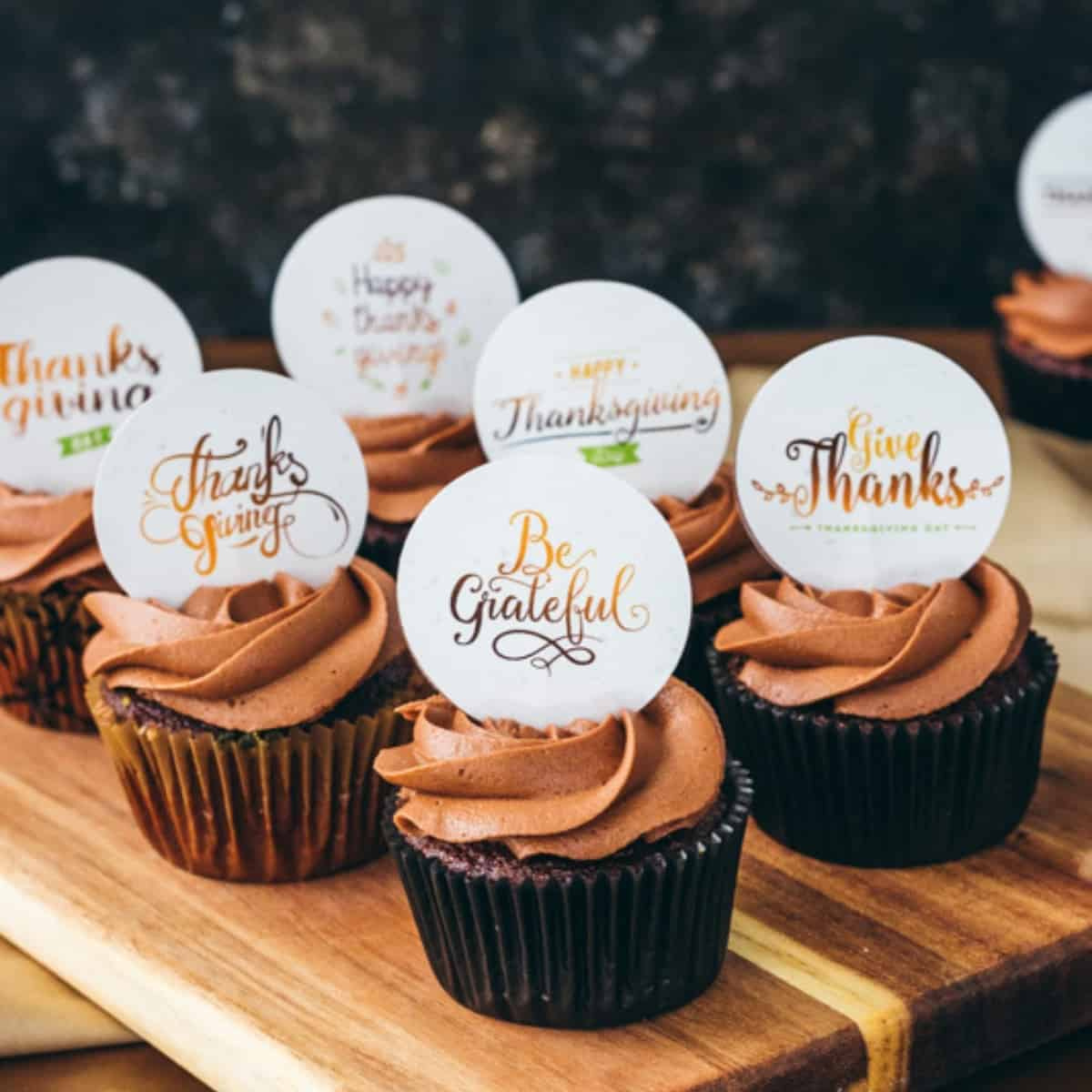Printable Thanksgiving Cupcake Toppers - I Scream For Buttercream pertaining to Happy Thanksgiving Cake Topper Printable