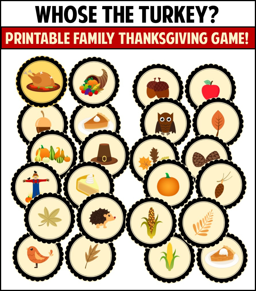 Printable Thanksgiving Games To Play With Your Family throughout Thanksgiving Games For Family Printable