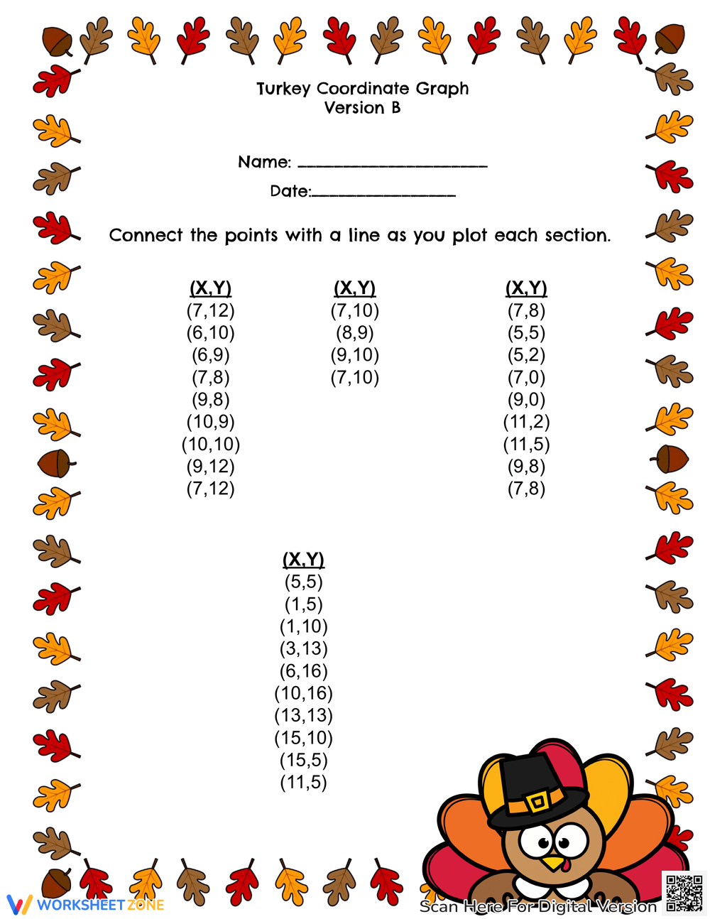 Printable Thanksgiving Plotting Point Worksheets Worksheets inside Free Thanksgiving Coordinate Graphing Picture Worksheets