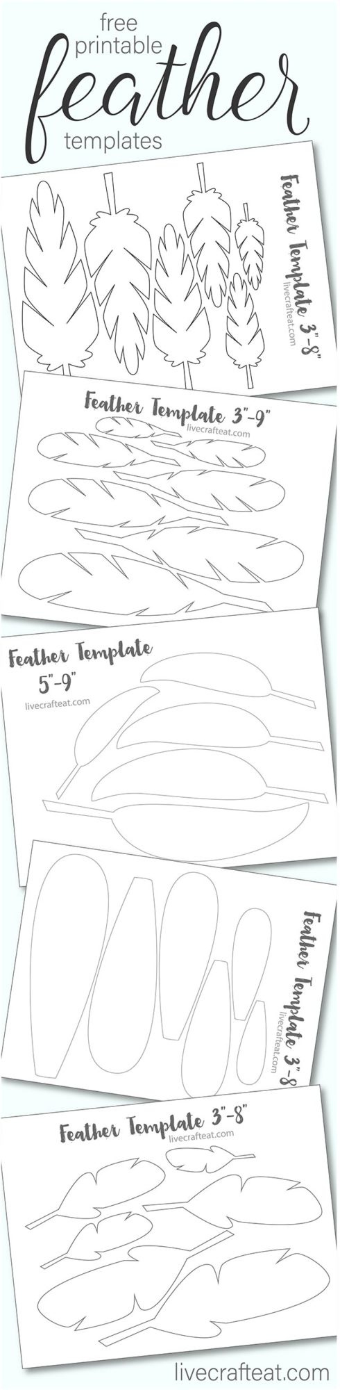 Printable Turkey Feather Patterns &amp;amp; Templates - Free | Live Craft Eat within Turkey Feather Template Pattern Printable