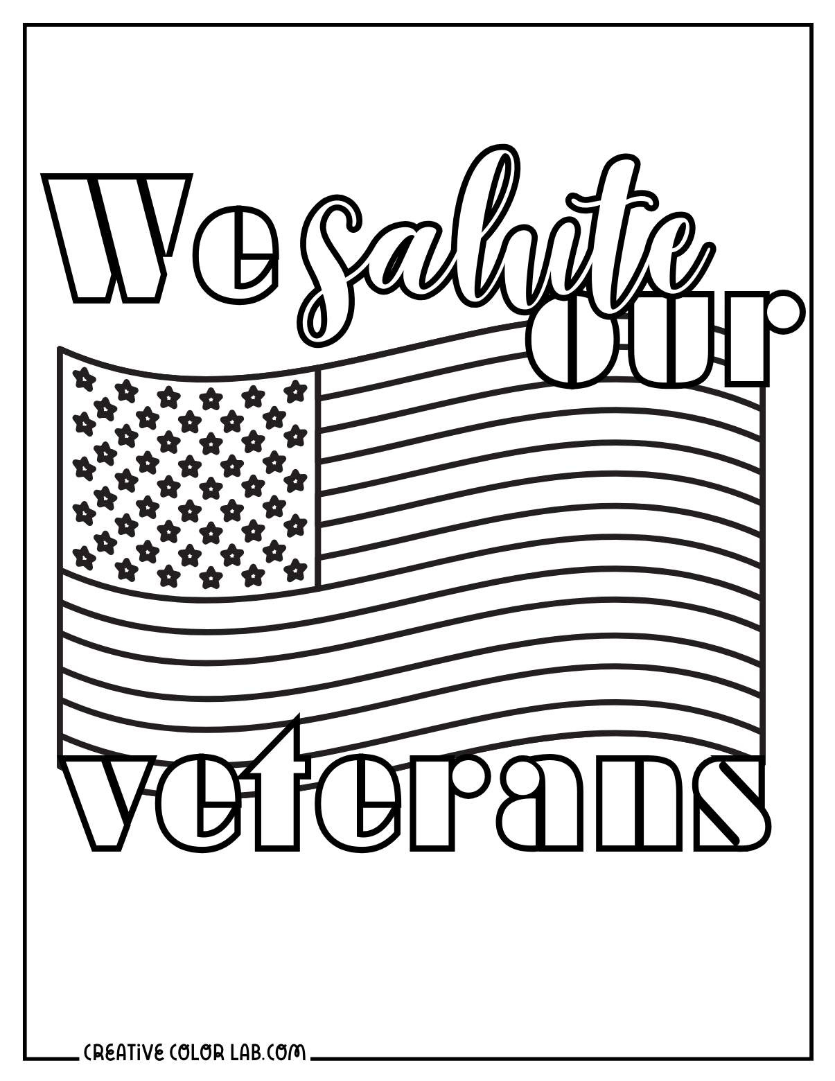 Printable Veteran&amp;#039;S Day Coloring Pages regarding Thank You Veterans Coloring Page Printable